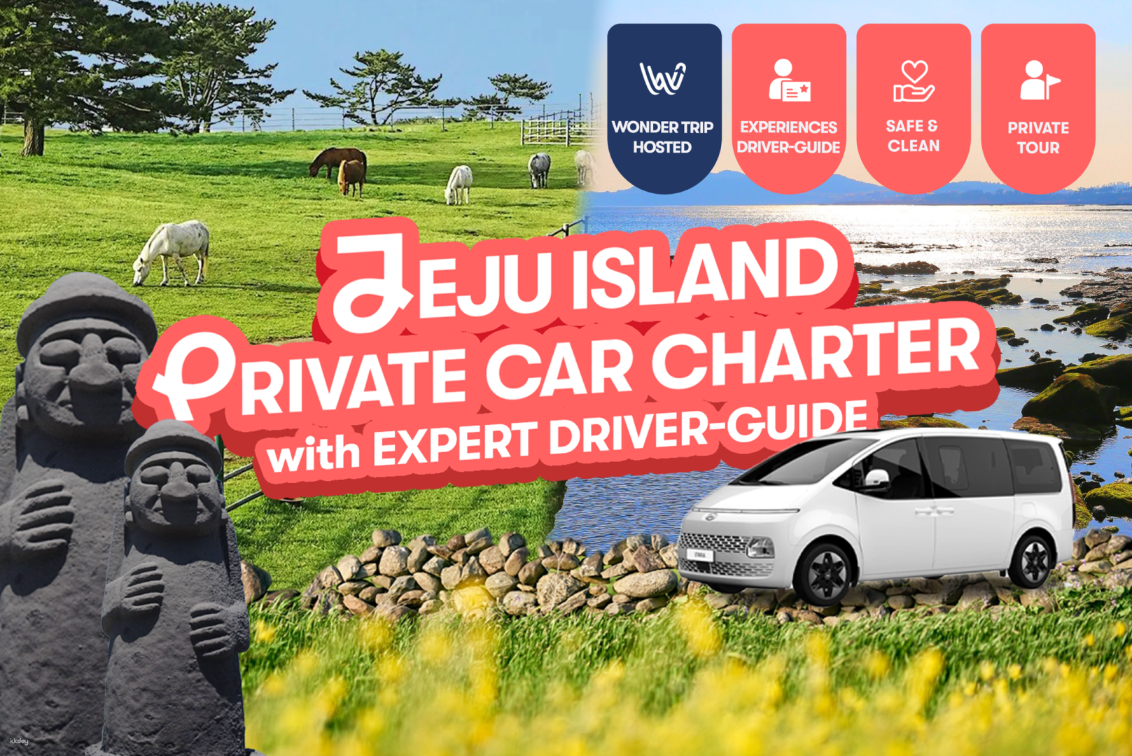 Discover the scenic beauty of Jeju Island with a private car charter. Explore at your own pace guided by experienced locals ensuring every moment is uniquely tailored to you.